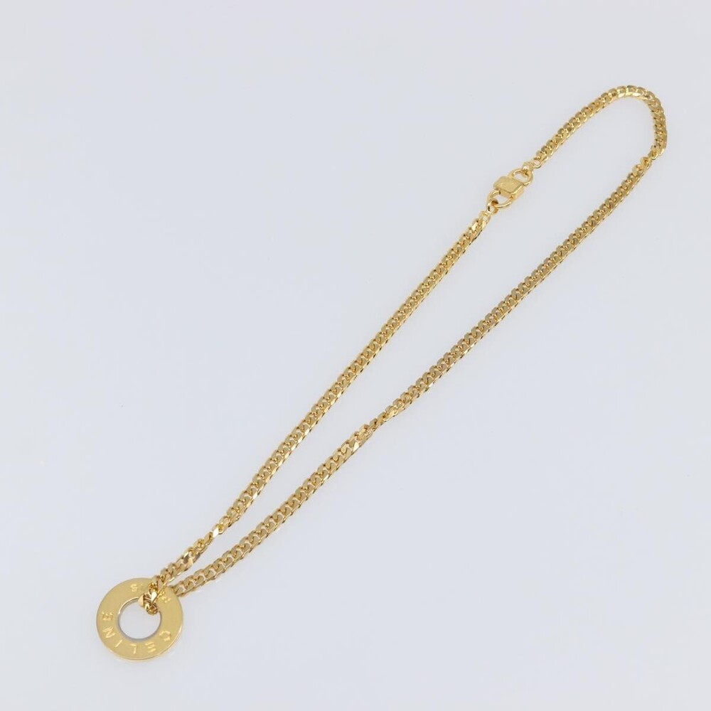 Celine Vintage Logo Circle Pendant Metal